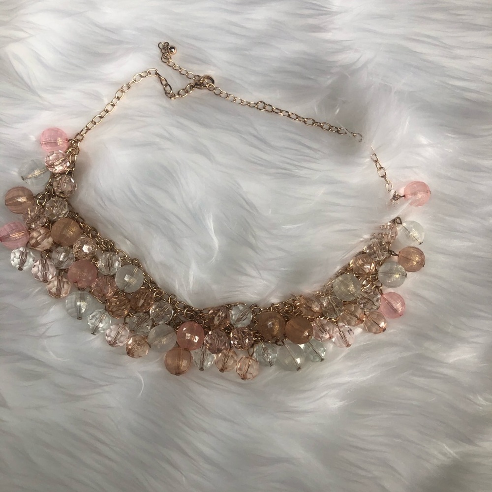 Rose gold beaded necklace